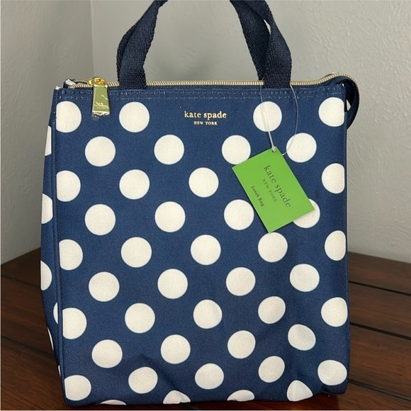 kate spade Handbags - NWT Kate Spade Insulated Polka Dot Lunch Bag